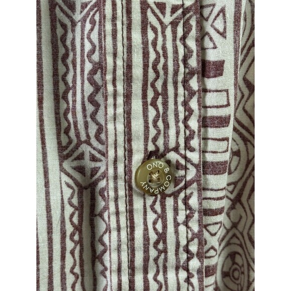ONO & Company Reverse Print Mens Size MED Aloha Shirt Hawaiian Tiki Polynesian - Picture 5 of 6